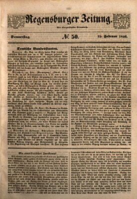 Regensburger Zeitung Donnerstag 19. Februar 1846