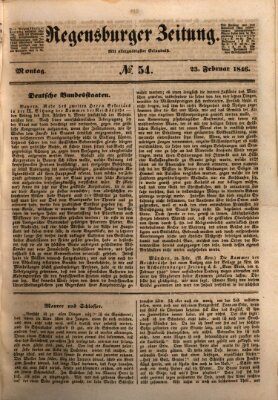 Regensburger Zeitung Montag 23. Februar 1846