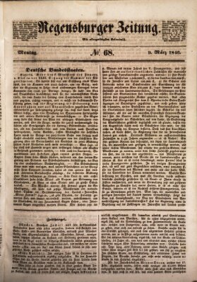 Regensburger Zeitung Montag 9. März 1846