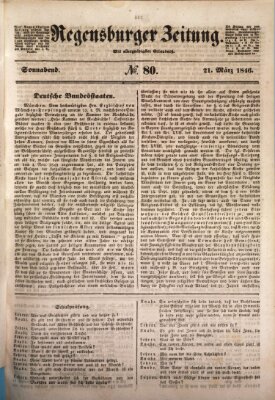 Regensburger Zeitung Samstag 21. März 1846