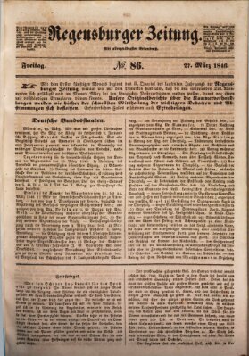 Regensburger Zeitung Freitag 27. März 1846