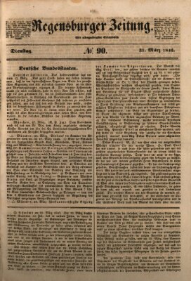 Regensburger Zeitung Dienstag 31. März 1846