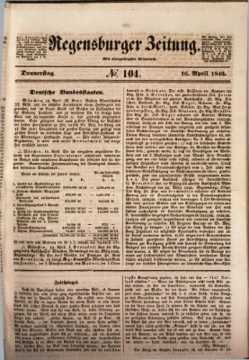 Regensburger Zeitung Donnerstag 16. April 1846