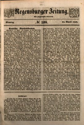 Regensburger Zeitung Montag 20. April 1846