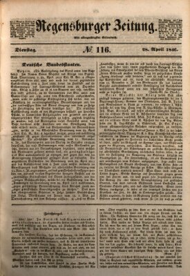 Regensburger Zeitung Dienstag 28. April 1846