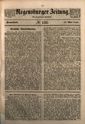 Regensburger Zeitung Samstag 16. Mai 1846