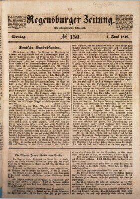 Regensburger Zeitung Montag 1. Juni 1846