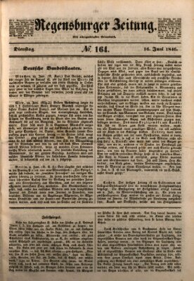 Regensburger Zeitung Dienstag 16. Juni 1846