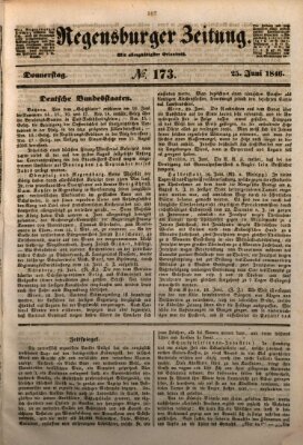 Regensburger Zeitung Donnerstag 25. Juni 1846