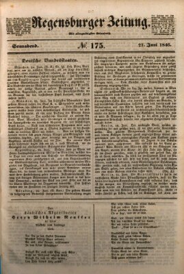 Regensburger Zeitung Samstag 27. Juni 1846