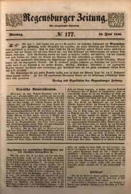 Regensburger Zeitung Montag 29. Juni 1846