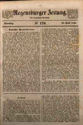 Regensburger Zeitung Dienstag 30. Juni 1846