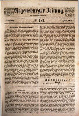 Regensburger Zeitung Dienstag 7. Juli 1846