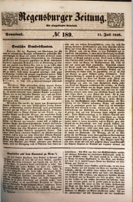 Regensburger Zeitung Samstag 11. Juli 1846