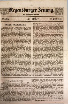 Regensburger Zeitung Montag 20. Juli 1846