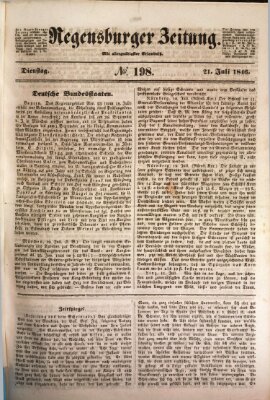 Regensburger Zeitung Dienstag 21. Juli 1846