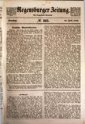 Regensburger Zeitung Dienstag 28. Juli 1846