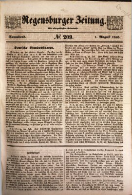 Regensburger Zeitung Samstag 1. August 1846