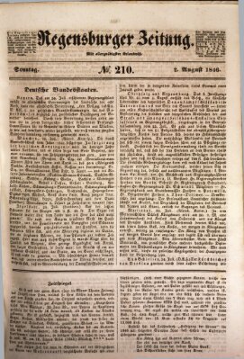 Regensburger Zeitung Sonntag 2. August 1846