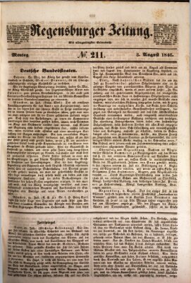 Regensburger Zeitung Montag 3. August 1846