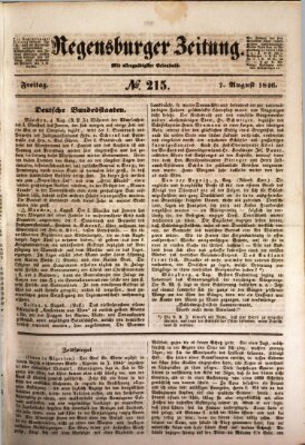 Regensburger Zeitung Freitag 7. August 1846