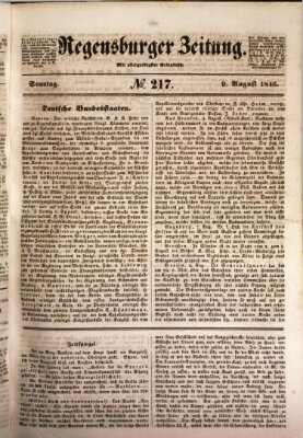 Regensburger Zeitung Sonntag 9. August 1846