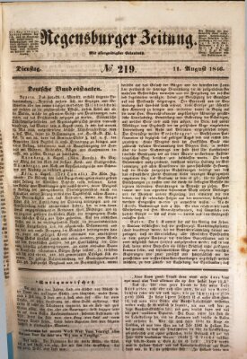 Regensburger Zeitung Dienstag 11. August 1846