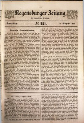 Regensburger Zeitung Donnerstag 13. August 1846