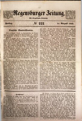 Regensburger Zeitung Freitag 14. August 1846