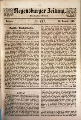 Regensburger Zeitung Freitag 21. August 1846