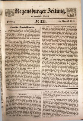 Regensburger Zeitung Sonntag 23. August 1846