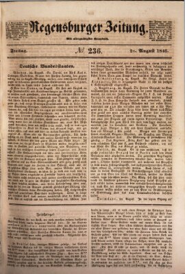 Regensburger Zeitung Freitag 28. August 1846