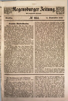 Regensburger Zeitung Dienstag 15. September 1846