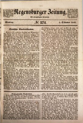 Regensburger Zeitung Montag 5. Oktober 1846