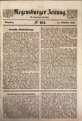 Regensburger Zeitung Dienstag 13. Oktober 1846