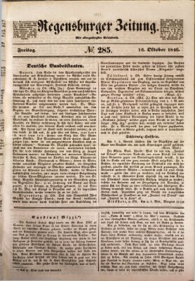 Regensburger Zeitung Freitag 16. Oktober 1846