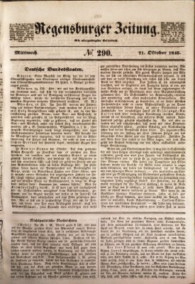 Regensburger Zeitung Mittwoch 21. Oktober 1846