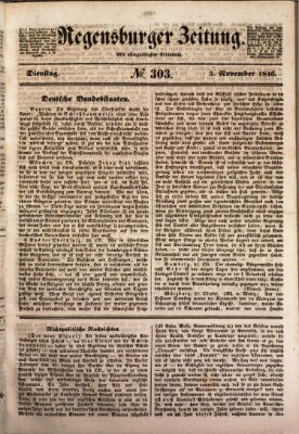 Regensburger Zeitung Dienstag 3. November 1846