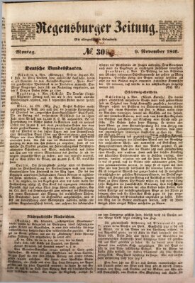 Regensburger Zeitung Montag 9. November 1846