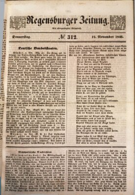 Regensburger Zeitung Donnerstag 12. November 1846