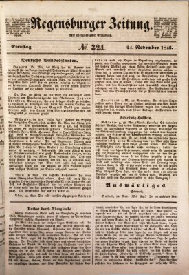 Regensburger Zeitung Dienstag 24. November 1846