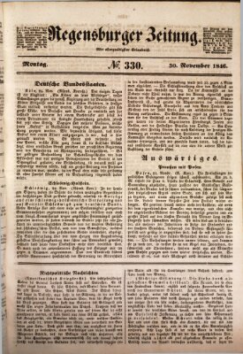 Regensburger Zeitung Montag 30. November 1846