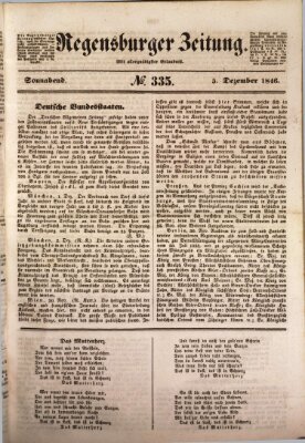 Regensburger Zeitung Samstag 5. Dezember 1846