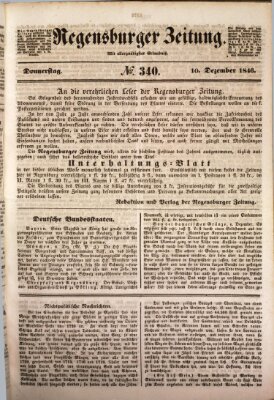 Regensburger Zeitung Donnerstag 10. Dezember 1846