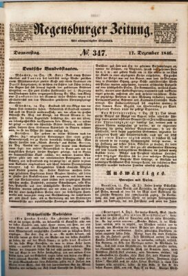 Regensburger Zeitung Donnerstag 17. Dezember 1846