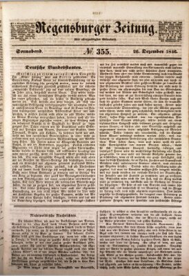 Regensburger Zeitung Samstag 26. Dezember 1846