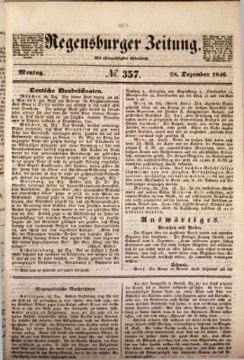 Regensburger Zeitung Montag 28. Dezember 1846