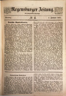 Regensburger Zeitung Montag 4. Januar 1847