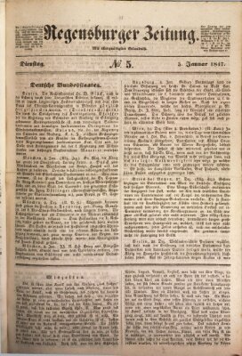 Regensburger Zeitung Dienstag 5. Januar 1847