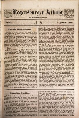 Regensburger Zeitung Freitag 8. Januar 1847